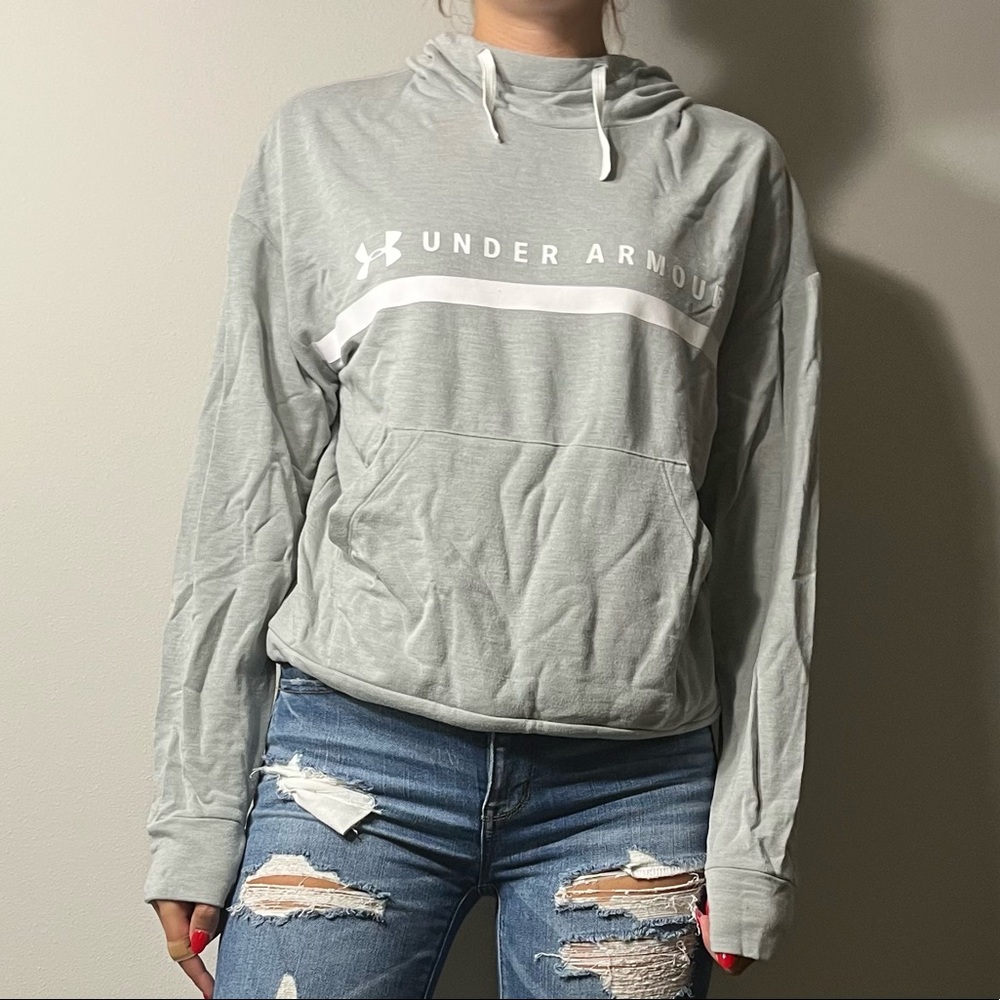 Light grey Under Armour sweatshirt. Medium